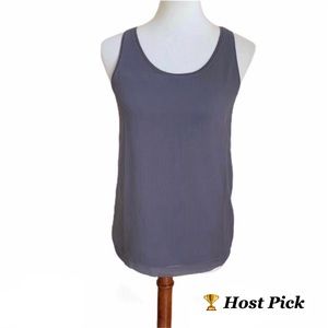 Ann Taylor Loft Gray Sleeveless Top